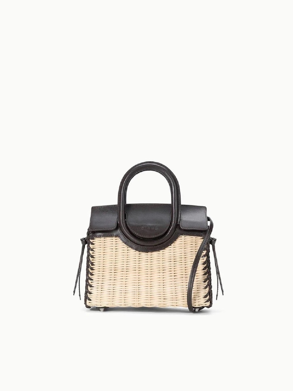 Maude Mini Wicker Carryall ~ Espresso Natural